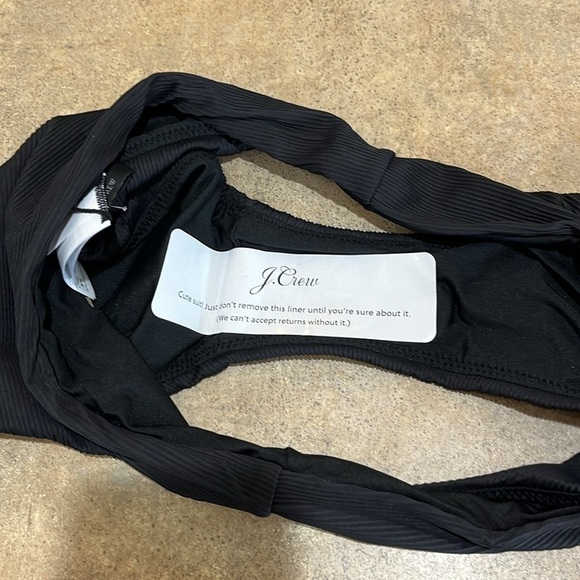 NWT J. Crew Ribbed High Rise Cheeky Bikini Bottom Size S - Picture 3 of 10